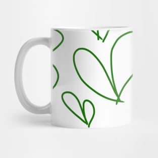 green line white background design Mug